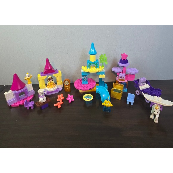 LEGO DUPLO Disney Princess Castle Bundle Belle Ariel Figures Mixed Lot